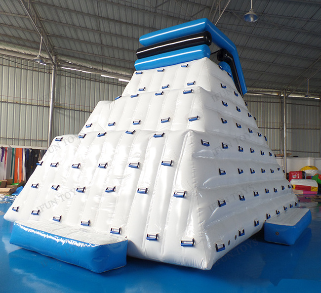 Lake Inflatable Iceberg Water Toys / Ocean Aquatic Inflatables Climbing Iceberg Float Water Slide for Kids and Adults