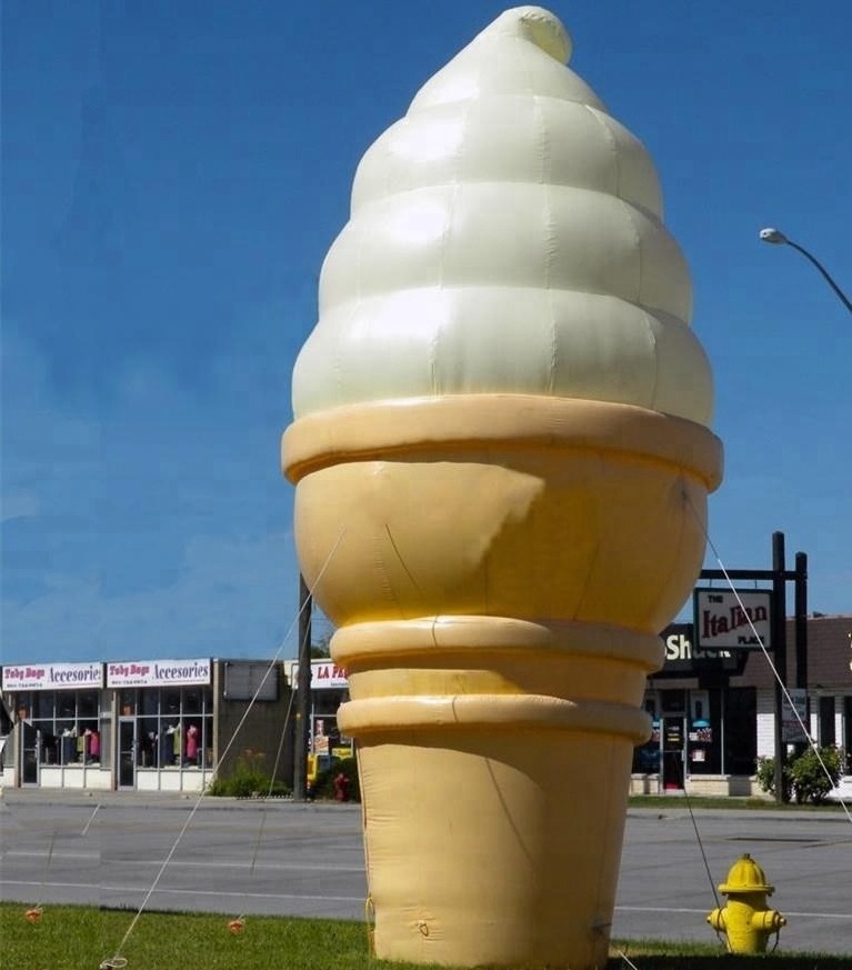 2018 Giant inflatable ice cream cone for advertising/Inflatable ice cream model