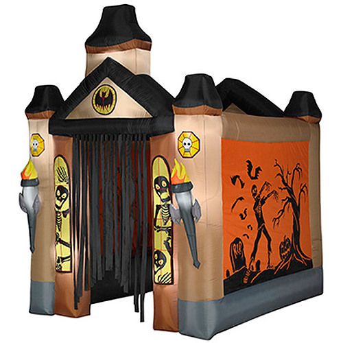 Inflatable Archways Scary Cat Haunted Archway Castle Halloween Airblown Inflatable