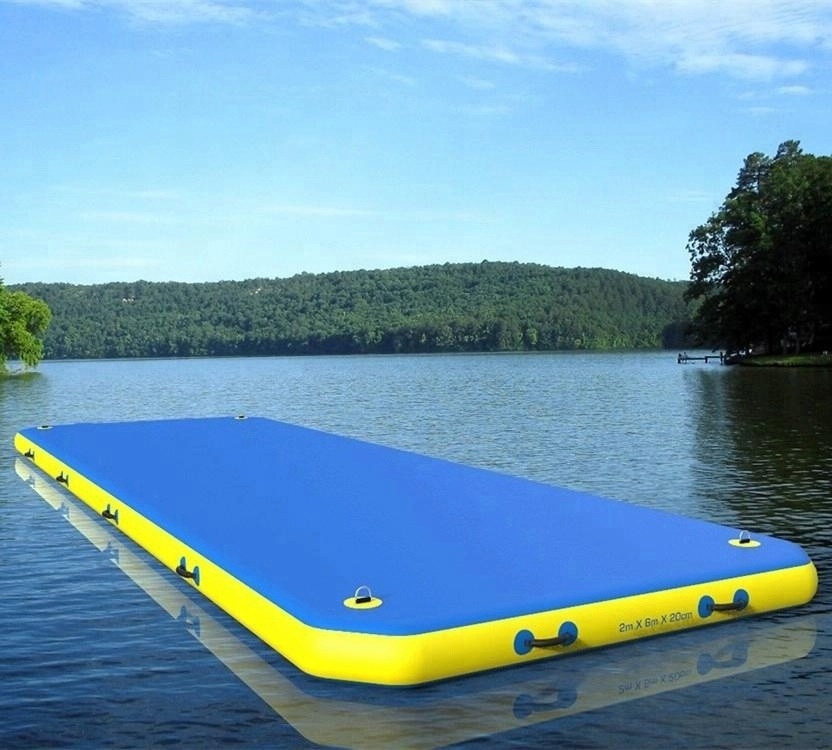 PVC inflatable floating pontoon dock water platform/inflatable swim platform/inflatable platform dock for sale