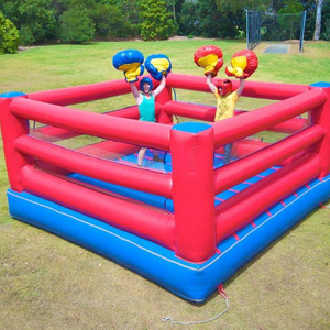 inflatable boxing ring with giant gloves /Children inflatable boxing ring/interactive inflatable boxing arena