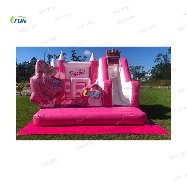 Kids 5 In 1 Combo Hello Kitty Inflatable Bounce House/bouncy castle water slide for birthday party