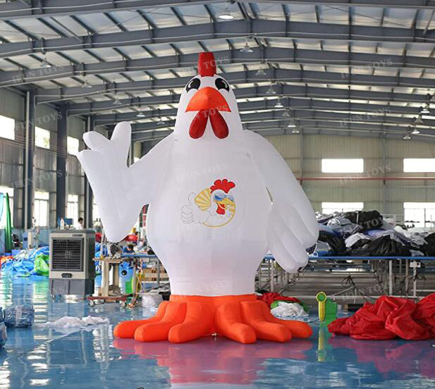 4m tall Giant Inflatable Cock Rooster Chicken with Air Blower for Commercial Advertising/Event