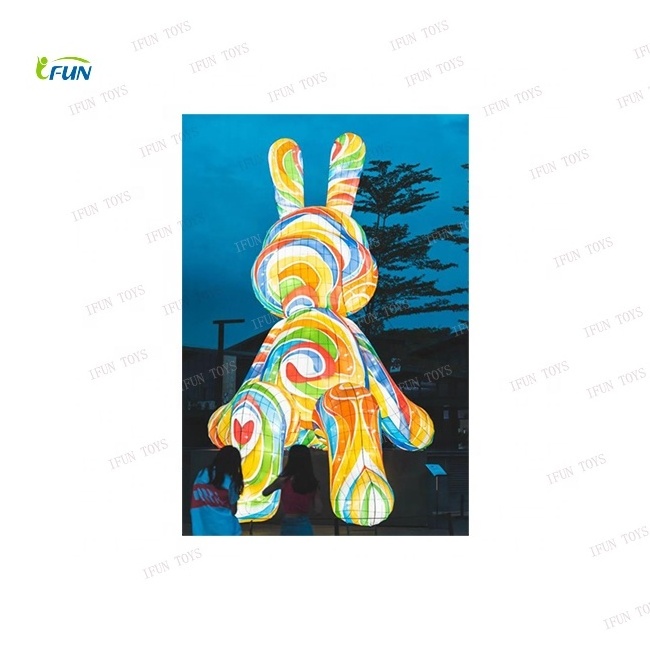 Rainbow lollipop inflatable Easter decoration decoration Inflatable animals giant inflatable rabbit