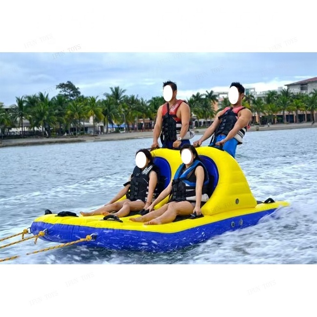 4 Person aqua Inflatable towable rolling donut tube ski boat Donut boat ride for water games