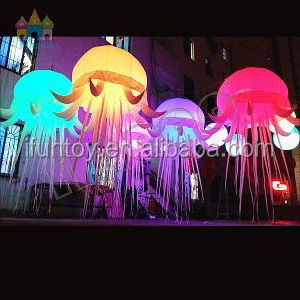 Beautiful party decoration jellyfish night lighting hanging/inflatable jellyfish balloon