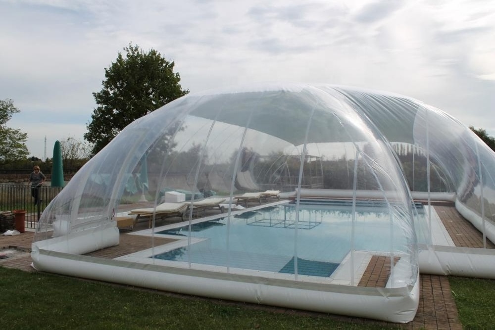 Giant inflatable swimming pool cover tent/clear inflatable bubble dome tent /inflatable swimming pool enclosures