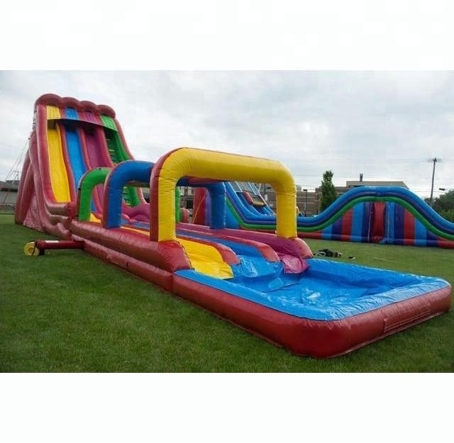 Giant inflatable water slide Inflatable slip n slide Inflatable slide with pool