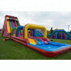 Giant inflatable water slide Inflatable slip n slide Inflatable slide with pool