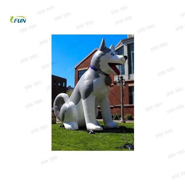 Realistic Advertising Inflatable Customized Cartoon Animals husky Model Funny Puppy Dog Wolf Dog