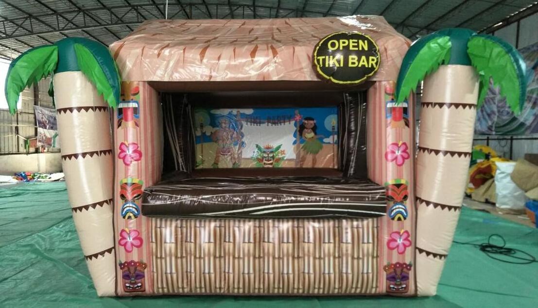 Portable inflatable Tiki hut bar/ inflatable display bar / inflatable booth bar for outdoor backyard summer party used