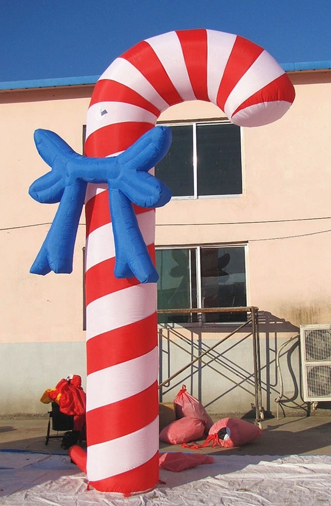 Giant advertising inflatable candy stick /Popular Inflatable candy cane for christmas yard decoration