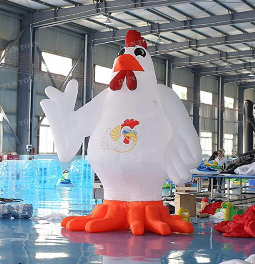 4m tall Giant Inflatable Cock Rooster Chicken with Air Blower for Commercial Advertising/Event