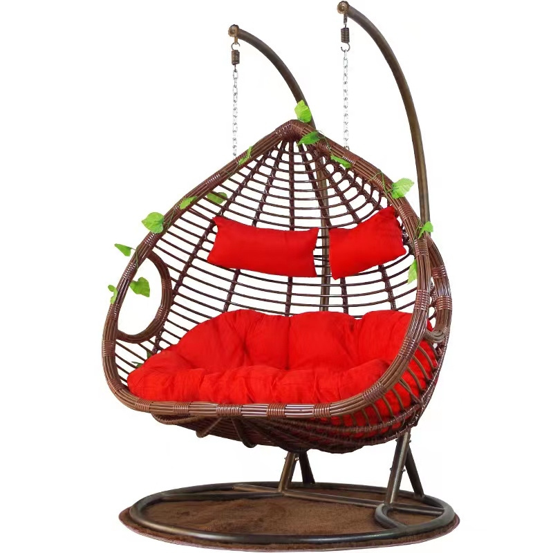 Modern Outdoor Patio Swing Chair two seat patio swing wicker swing chair wholesale Double Pole Hanging Basket