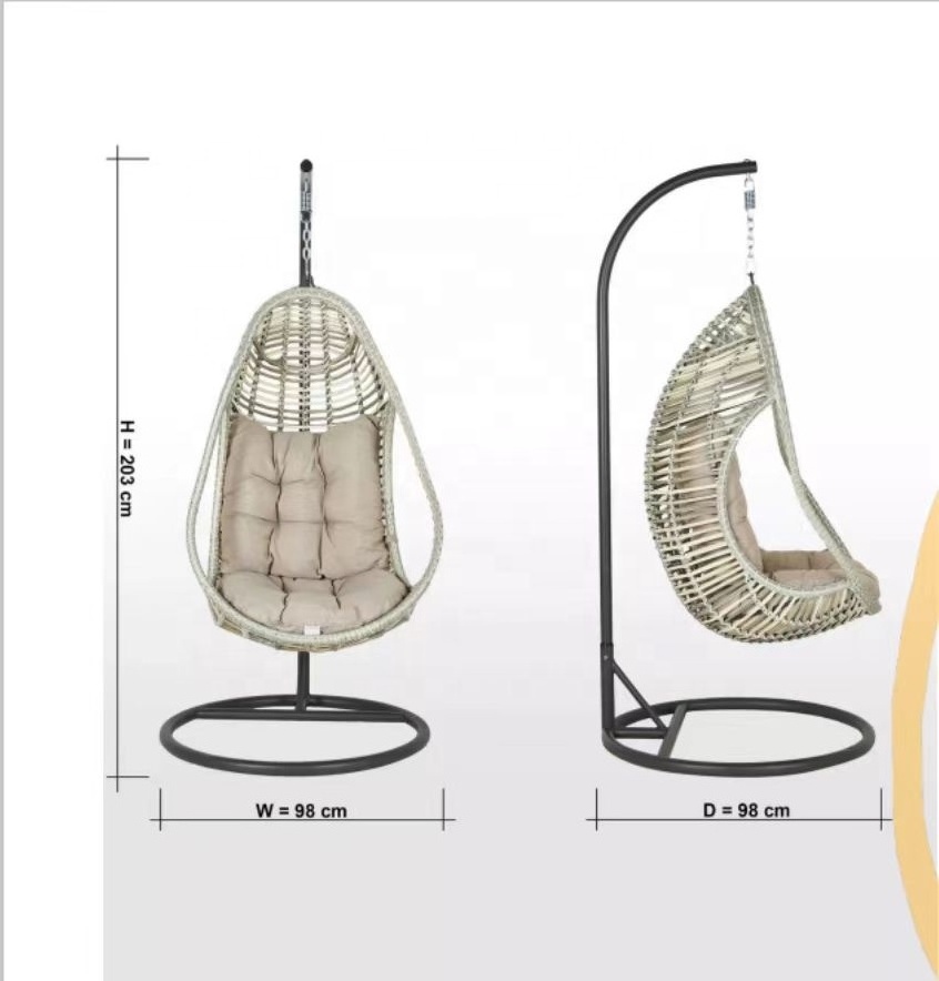 new design double swing chair hanging hammocks wicker chair Outdoor Swing Chair