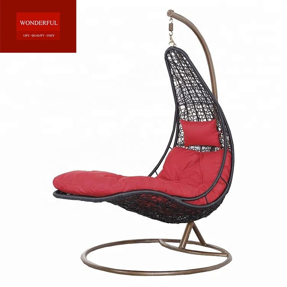 new design double swing chair hanging hammocks wicker chair Outdoor Swing Chair