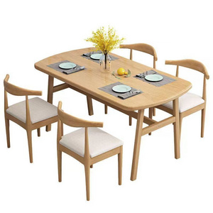 Hot Selling Modern Kitchen Table Dining Room Wooden Dining Table and Chair Set