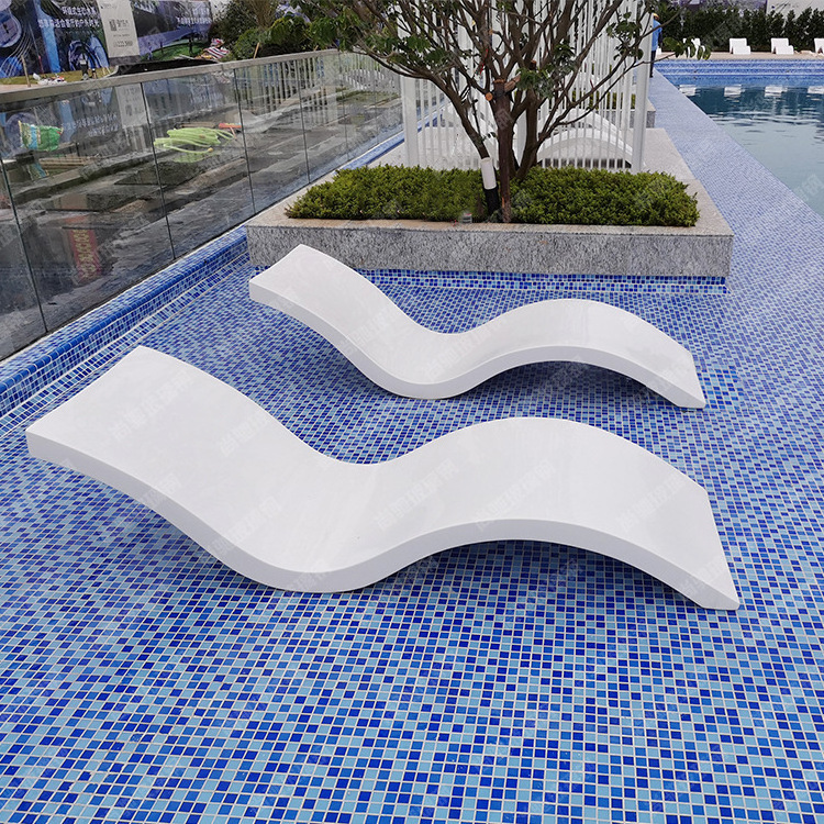 Designers sun lounger pool chair in water patio garden modern luxury sun lounge nordic design sun bed outdoor furniture