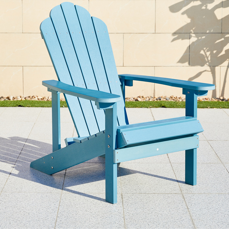 Oversized Patio Adirondack Chair Outdoor Lounger All-Weather Fade Resistant Easy Maintenance Plastic Wood Garden Chair