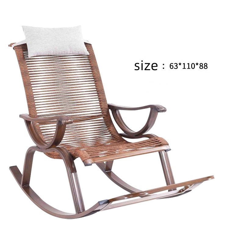 Modern Style Comfortable Indoor Outdoor Chaise Lounge Chair Leisure aluminum Rocking Garden Chairs  rattan wicker  Lazy Sofa