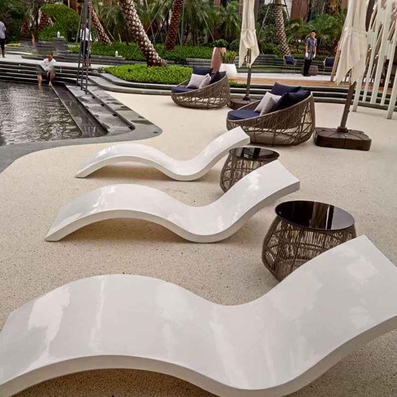 Designers sun lounger pool chair in water patio garden modern luxury sun lounge nordic design sun bed outdoor furniture