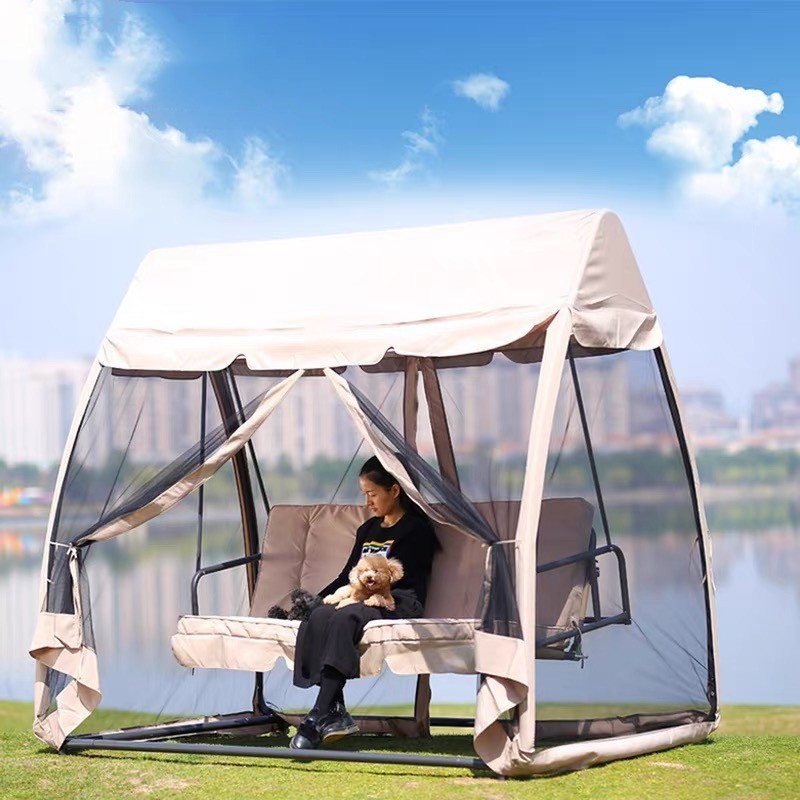 Best selling Hanging Chair Garden balcony Swing Set Outdoor Furniture canopy Patio Swing Chair bed with mosquito netting