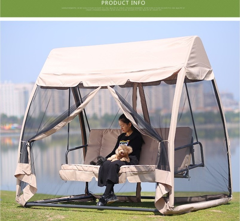 Best selling Hanging Chair Garden balcony Swing Set Outdoor Furniture canopy Patio Swing Chair bed with mosquito netting