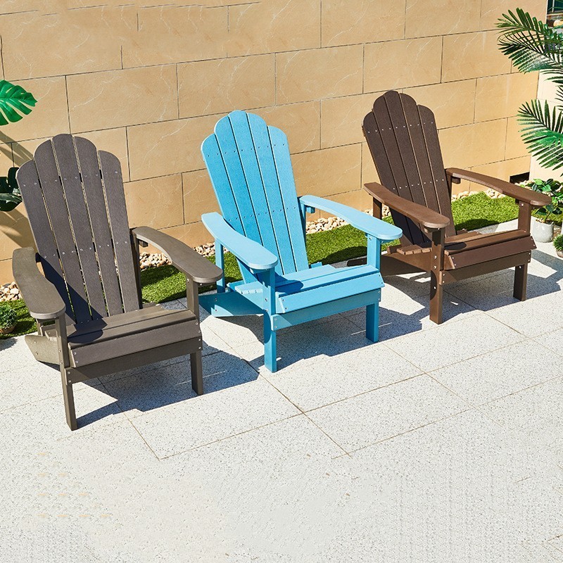 High Quality Waterproof Patio Garden chair  folding Plastic Wood  Chairs  Modern Adirondack  Chairs