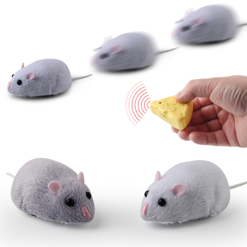 Electric Remote Control Mini Mouse Cat Toy Cheese Infrared Simulated  Kitten Rat Toys for Cats Dogs Chase Exercise Pet Supplies