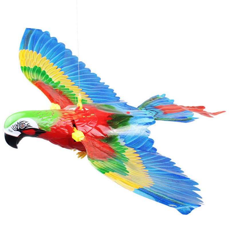 Simulation Bird Interactive Cat Toy Indoor Automatic Hanging Parrot Eagle Flying Bird Funny Kitten Interactive Toy Cat Supplies