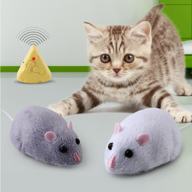 Electric Remote Control Mini Mouse Cat Toy Cheese Infrared Simulated  Kitten Rat Toys for Cats Dogs Chase Exercise Pet Supplies