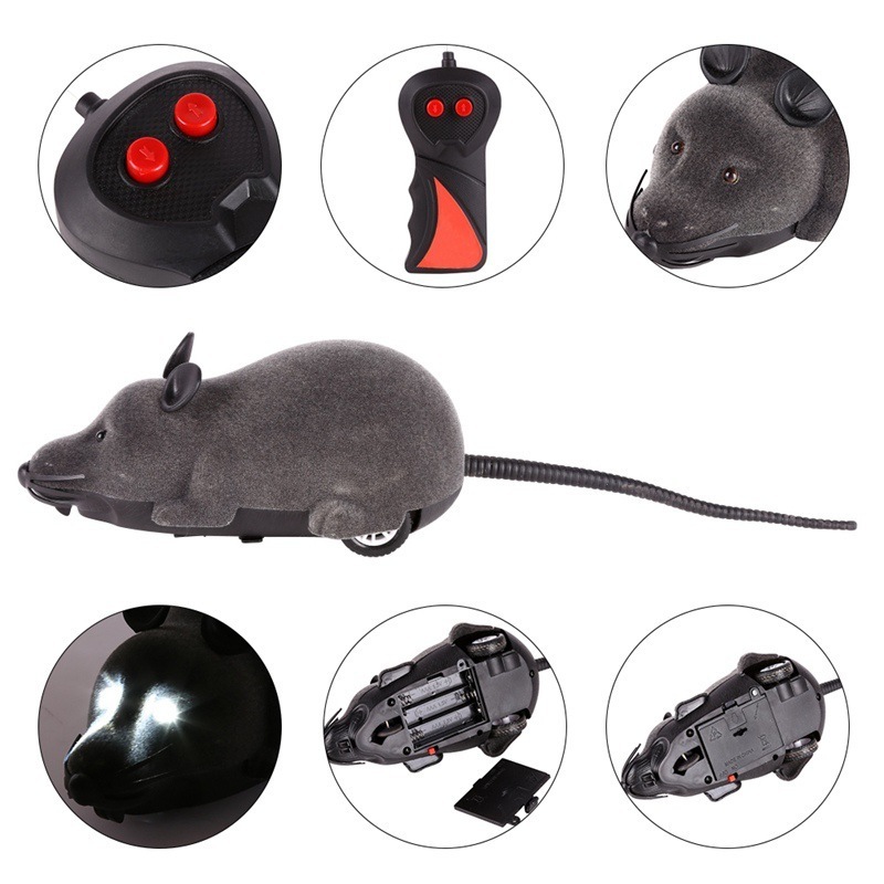 Upgraded Electronic Remote Control Rat Plush Mice Toy for Cat Dog Chasing Electric Toy Simulation Animal Toys Pet accessories