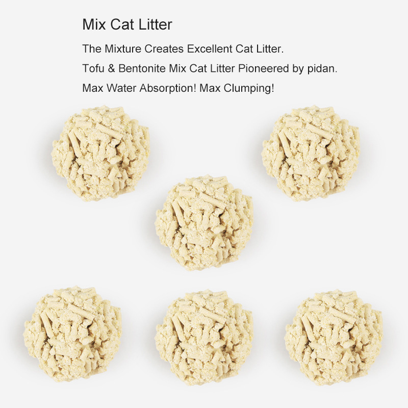 Tofu Cat Litter Flushable Clumping Pellet Pure Natural Pretty Dust-Free Kitty Cats Litter Low Tracking Odor Free Ultra Absorbent