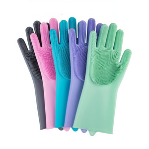 Pet Glove Cat Grooming Glove Cat Hair Deshedding Brush Gloves Dog Comb for Cats Bath Hair Remover Clean Massage Brush For Animal