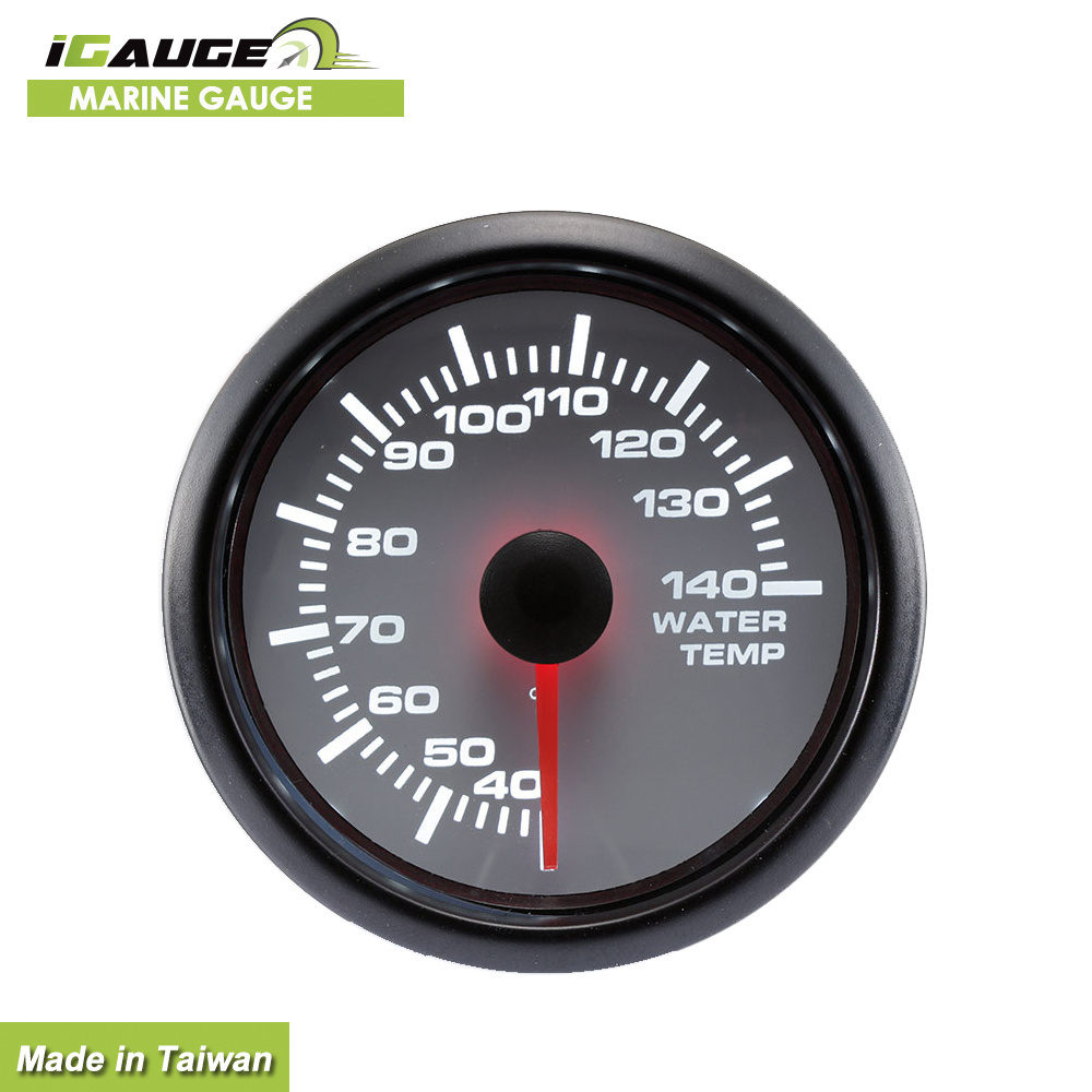 52mm electrical white face waterproof water temp gauge for marine