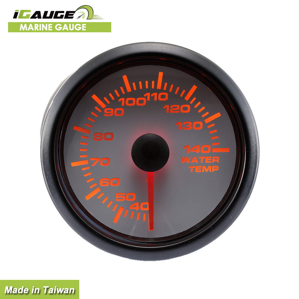 52mm electrical white face waterproof water temp gauge for marine