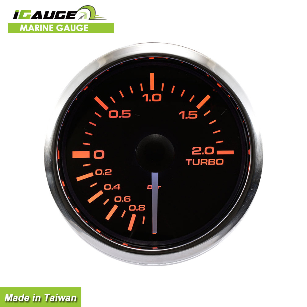 Analog boat turbo Meter Psi Bar boost Gauge