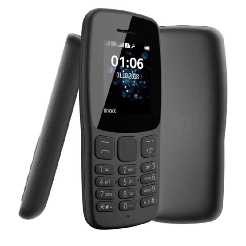 Wholesale In Stock 1:1 cell phone for  Nokia 105 2G 2MP Dual SIM Card FM Radio Unlocked Celular Basic Nokia Mobile Phones