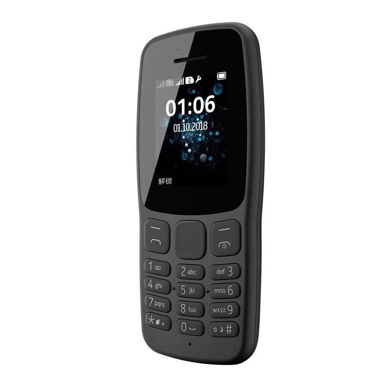 Wholesale In Stock 1:1 cell phone for  Nokia 105 2G 2MP Dual SIM Card FM Radio Unlocked Celular Basic Nokia Mobile Phones