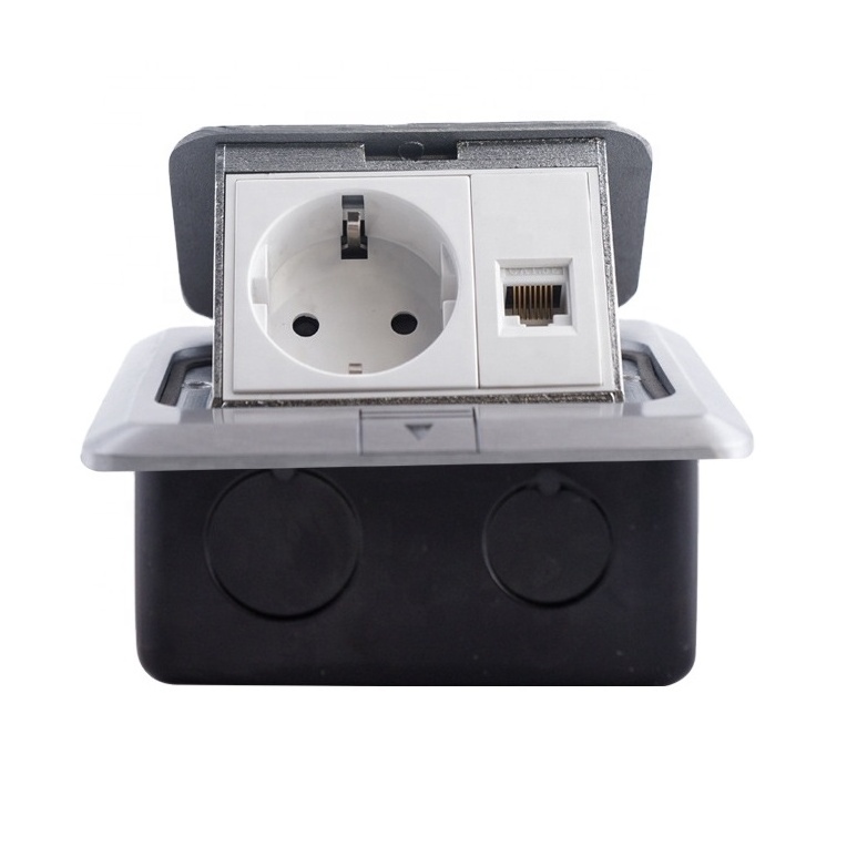 iGERCN  brand Pop Up Floor electrical Outlet Box, floor receptacles, Power Cover Boxes 250V 16A  data socket  floor outlet plug