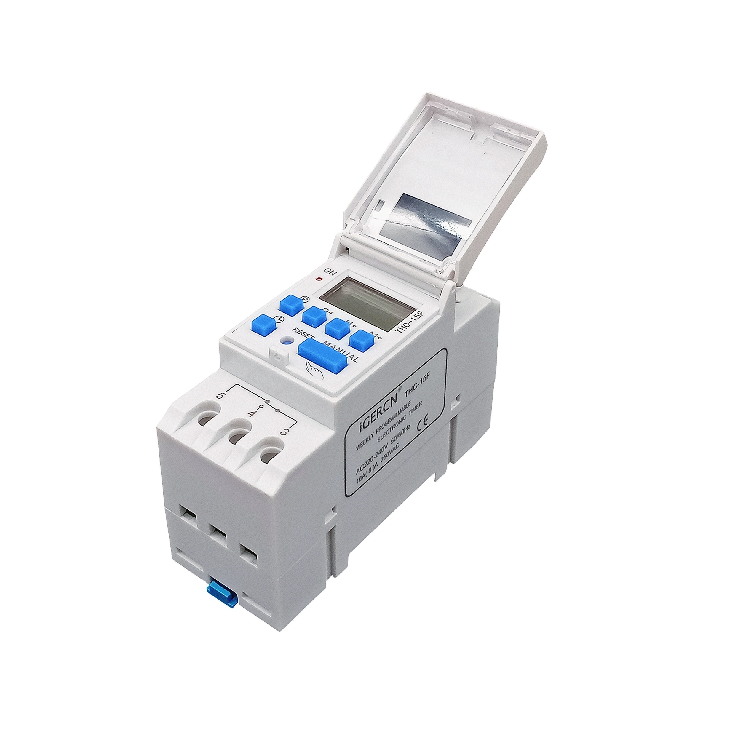 Bi-volt Timer Switch THC-30F  12V DC ring bell control seconds timer switch Daily Programmable   AUTO  din rail mounted