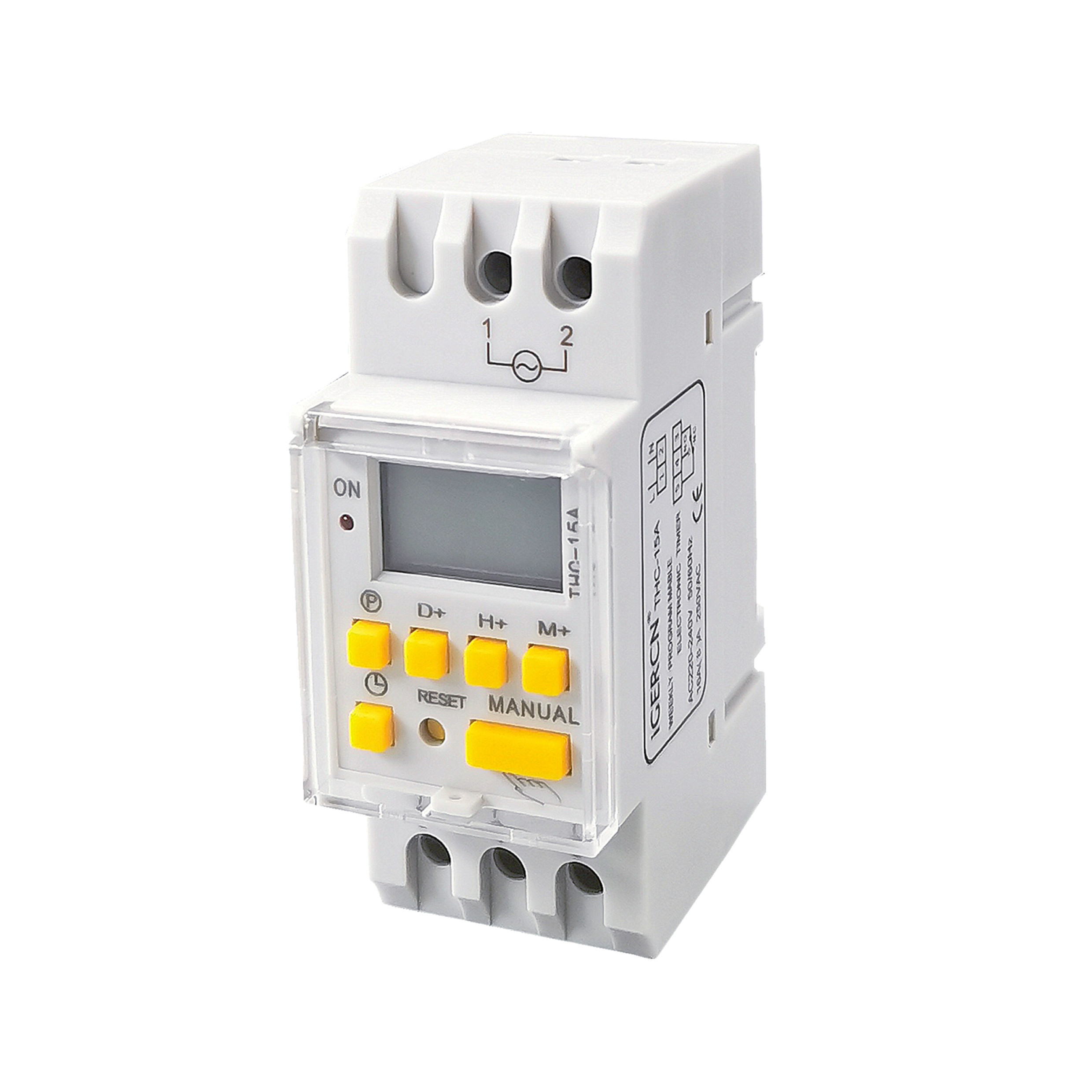 din rail mount THC-30F 24V DC Timer Relay bell control seconds Time programming  Daily  AUTO Programmable Timer Switch Digital