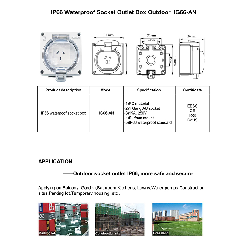 outdoor IP66 Waterproof Africa  16A Rainproof Charging Switch Socket Keyhole Design Industrial Power Outlet for Bathroom Garden