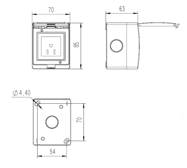 iGERN  110-250V AM  IP55 Automatic power off  weatherproof socket switch  for  electric vehicle Dedicated charging  IG55A-AM