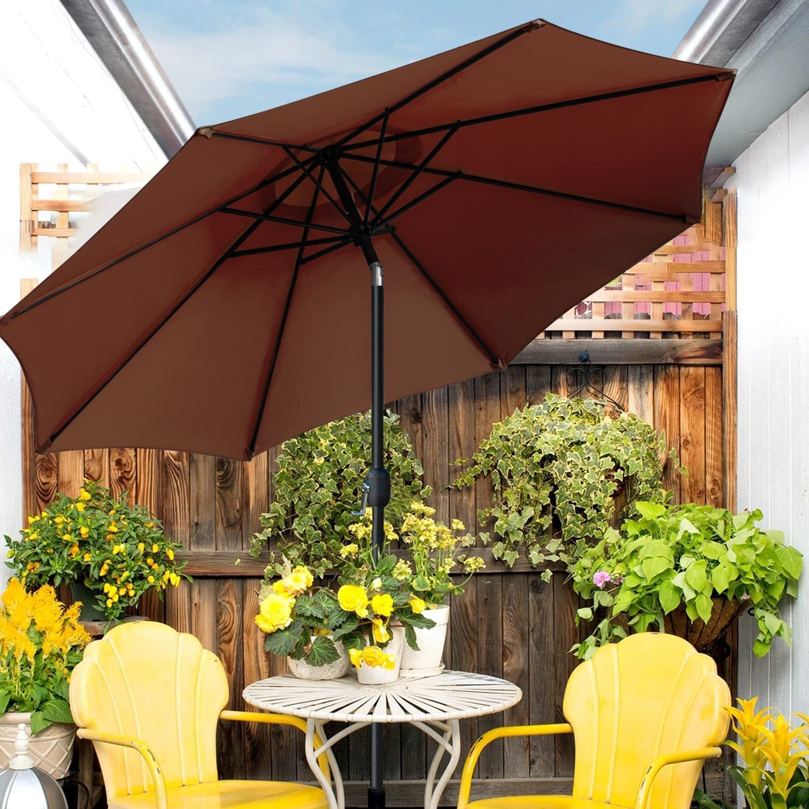 Heavy Duty Market Umbrella Outdoor Aluminum Patio Parasol Umbrella For Garden