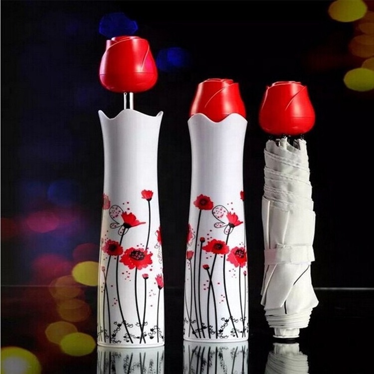 Logo Print Promotion Gifts Small Umbrella Women Portable Travel Mini Umbrella Cheap Beer Bottle Rain & Sun Umbrella