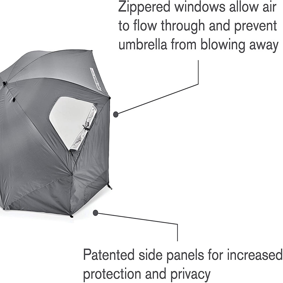 2020 Hot Selling UPF 50+ 7Ft Beach Sports Events Sun and Rain Canopy Umbrella, China Factory Directly Sales Beach Shade Tent/