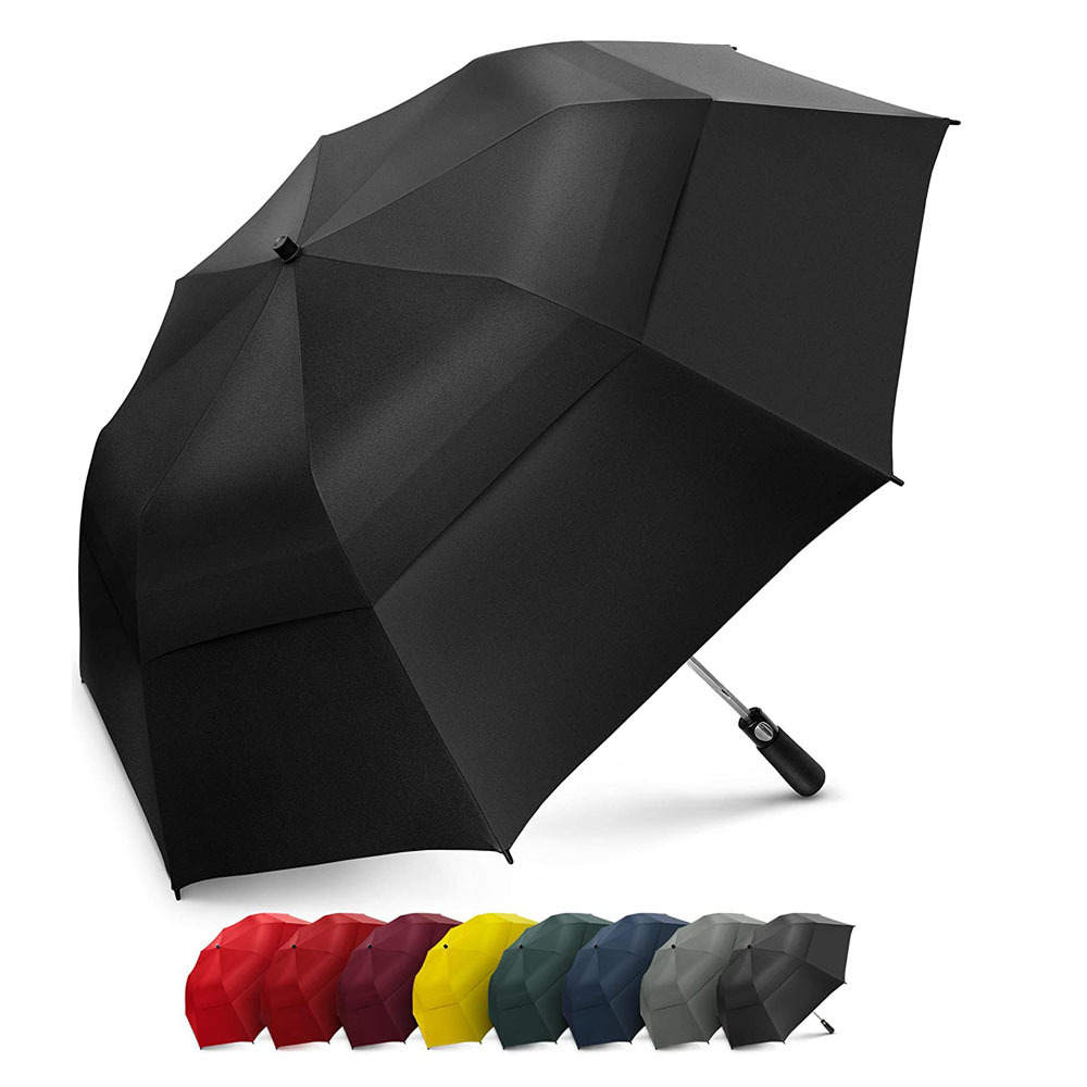 Custom Logo Best New, Concept No Minimum Personalised Windproof Double Canopy Mounted Foldable Golf Umbrellas/