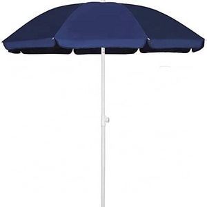 9FT Portable Picnic Outdoor Canopy Sunshade Beach Umbrella with Tilt Function, Small Patio Umbrella Blue