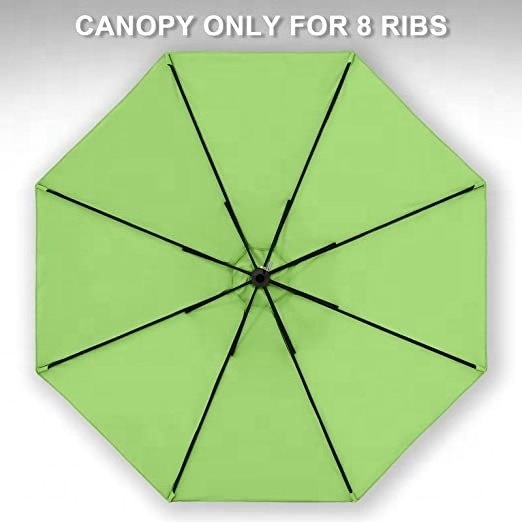 Patio Umbrella 9 ft Replacement Canopy for 8 Ribs-Soft Green Luxury